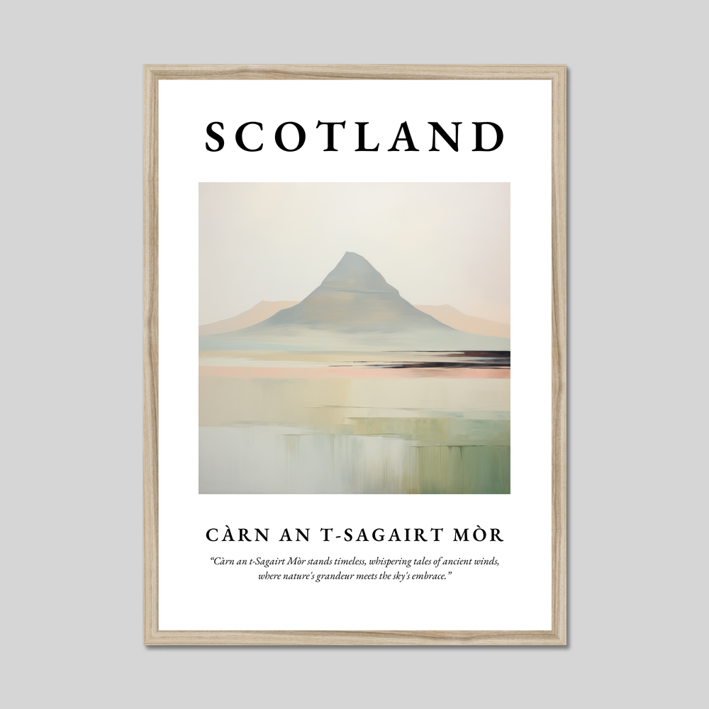 Poster in a natural frame with the word Scotland