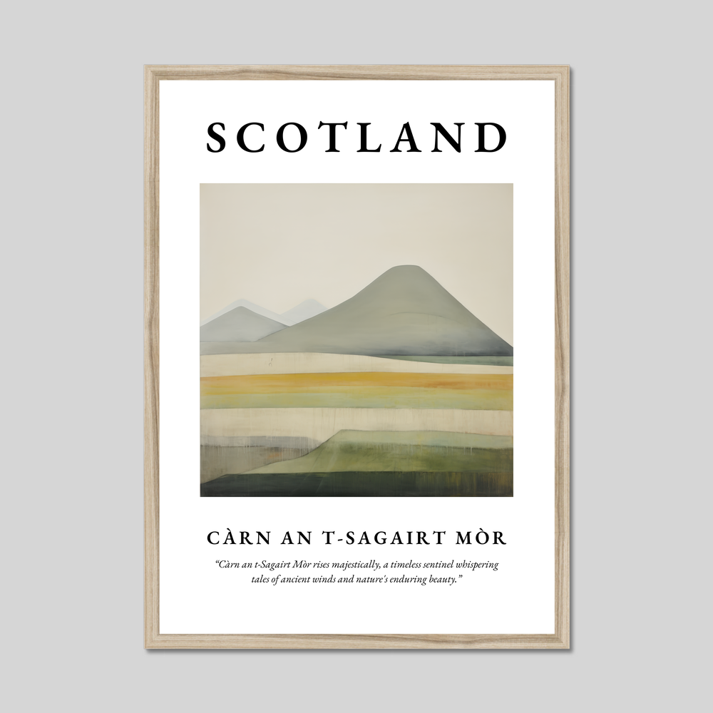 Poster in a natural frame with the word Scotland