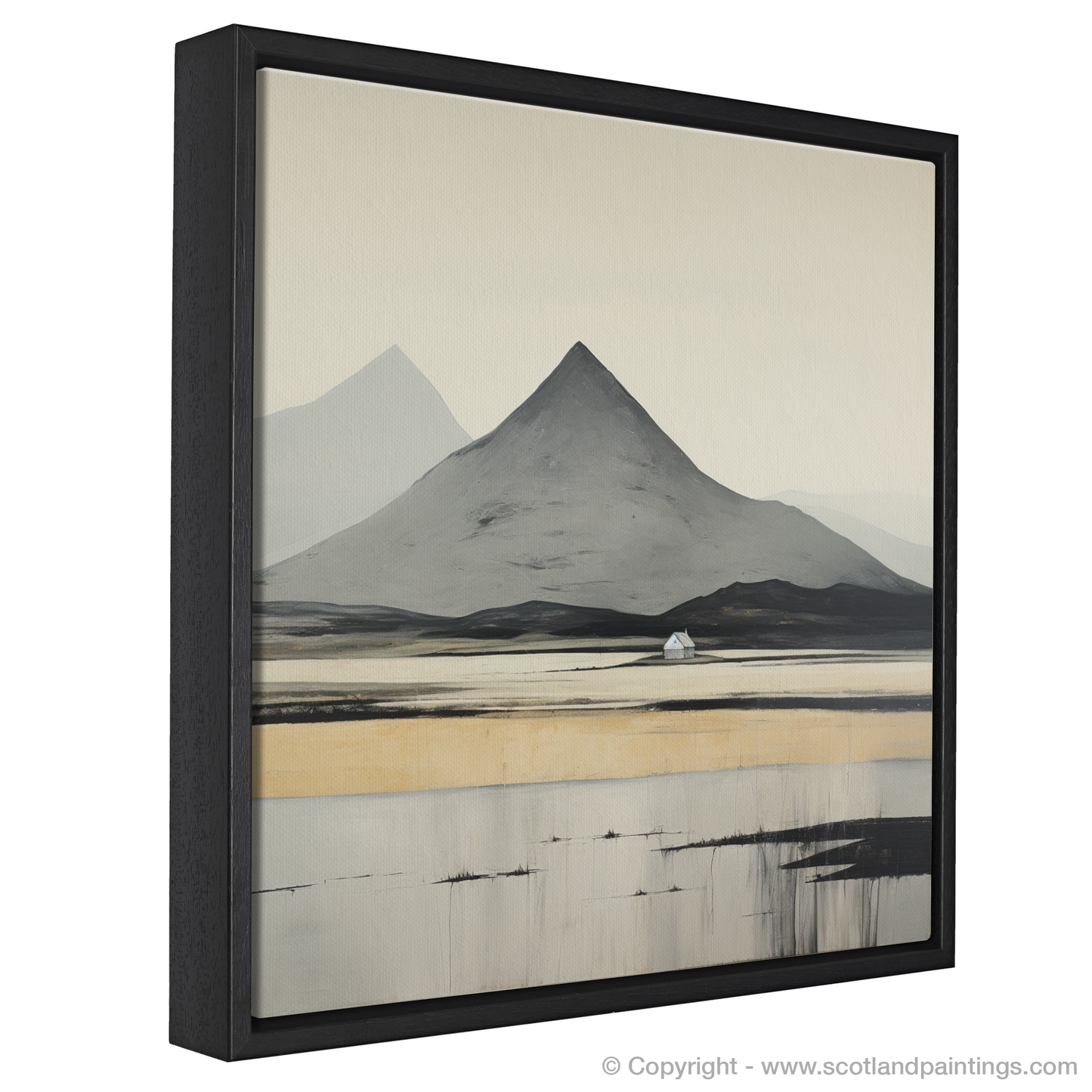 Painting and Art Print of Càrn an t-Sagairt Mòr entitled "Highland Serenity: An Abstract Take on Càrn an t-Sagairt Mòr".