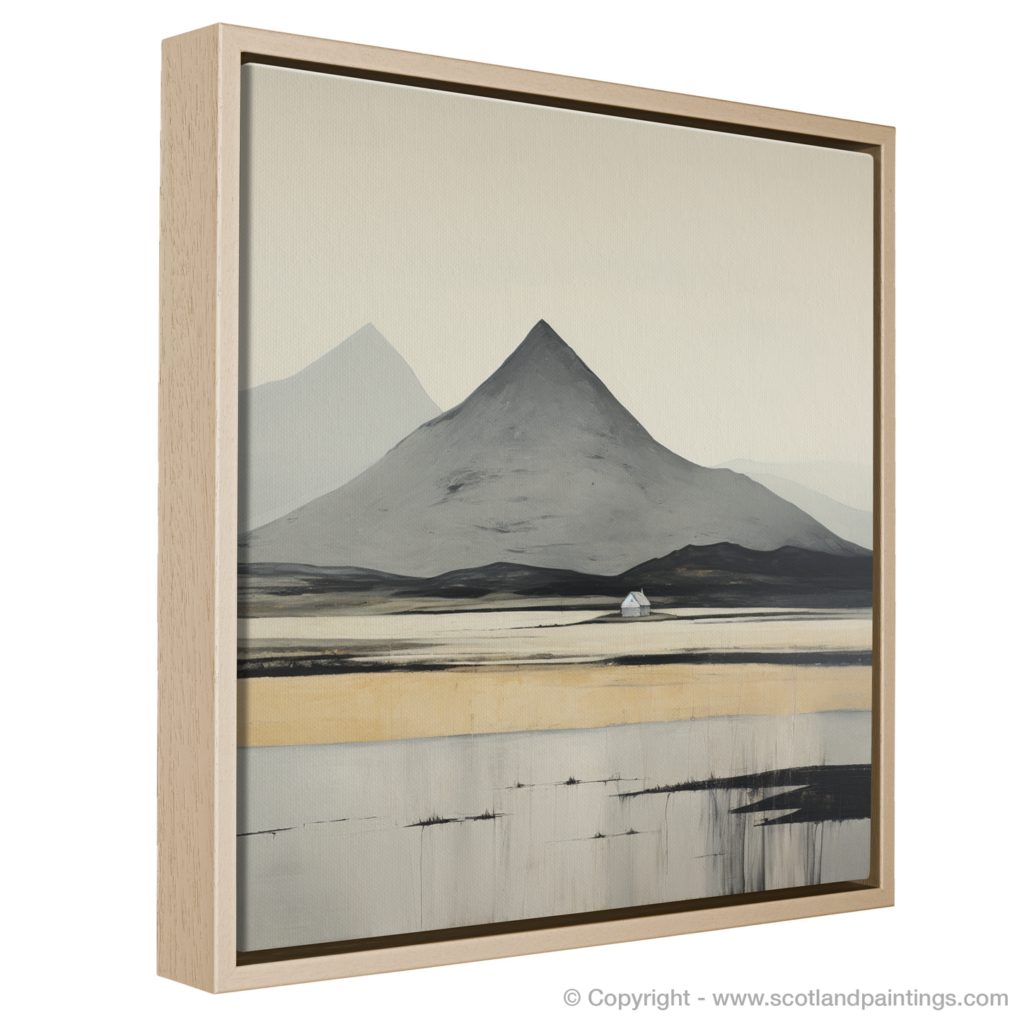 Painting and Art Print of Càrn an t-Sagairt Mòr entitled "Highland Serenity: An Abstract Take on Càrn an t-Sagairt Mòr".