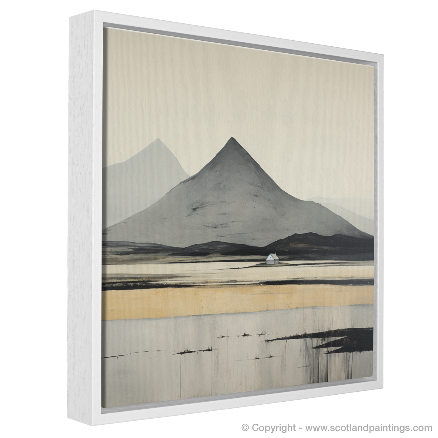 Painting and Art Print of Càrn an t-Sagairt Mòr entitled "Highland Serenity: An Abstract Take on Càrn an t-Sagairt Mòr".