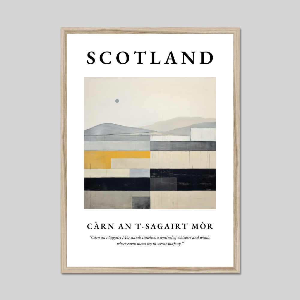 Poster in a natural frame with the word Scotland