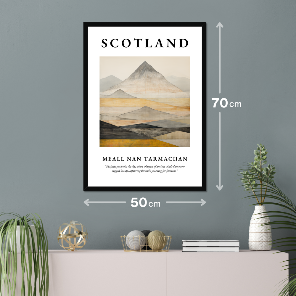 Poster of Meall nan Tarmachan hanging on a wall