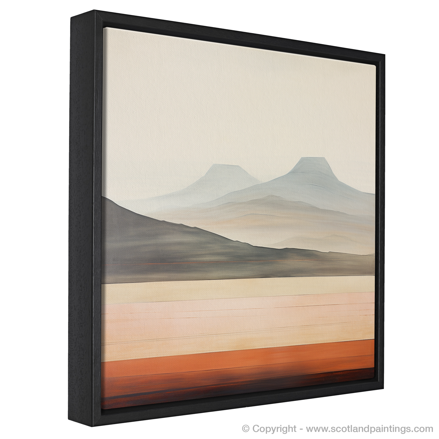 Painting and Art Print of Meall Greigh entitled "Highland Abstraction: Meall Greigh in Form and Colour".