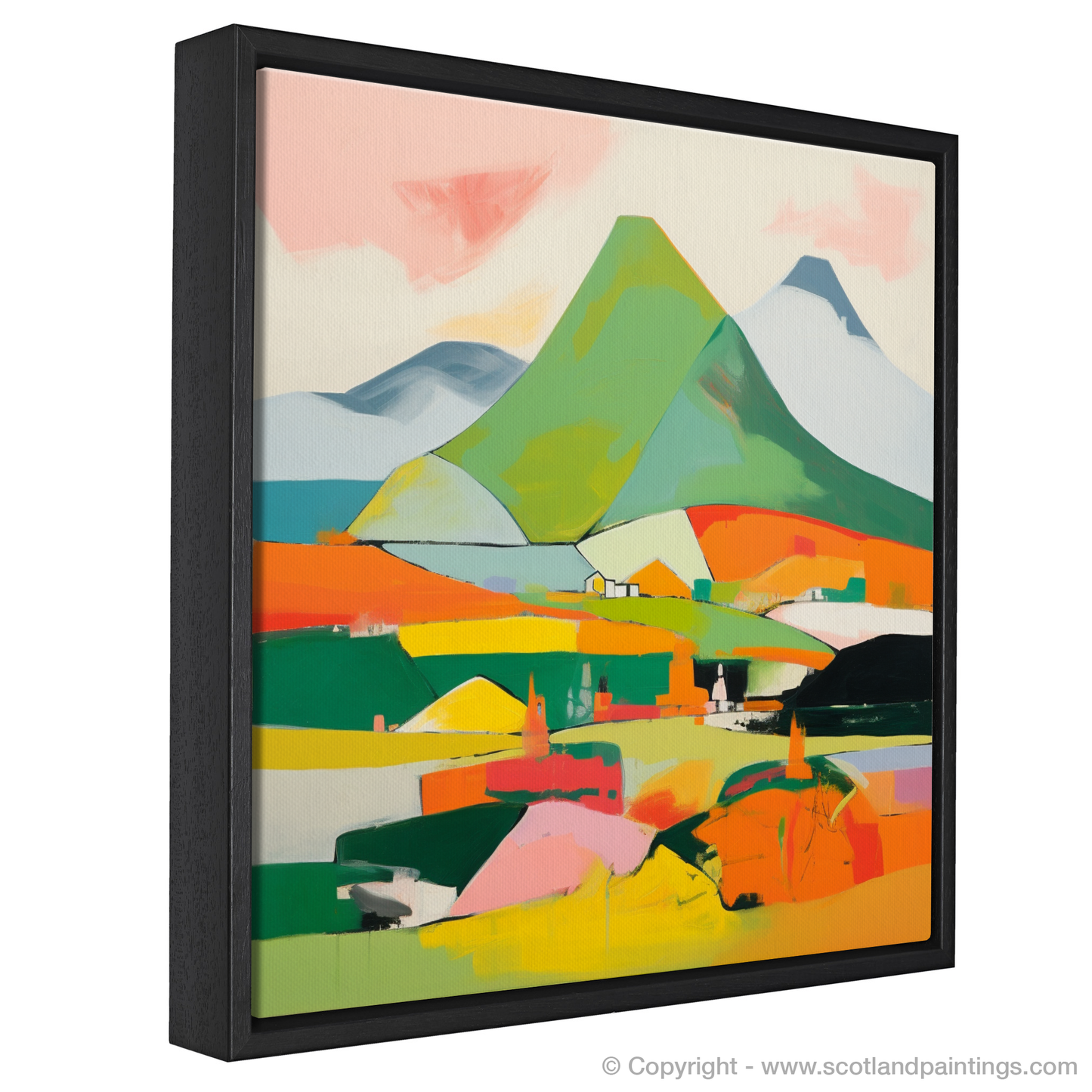 Painting and Art Print of Creag Leacach. Vibrant Highlands: An Abstract Ode to Creag Leacach.