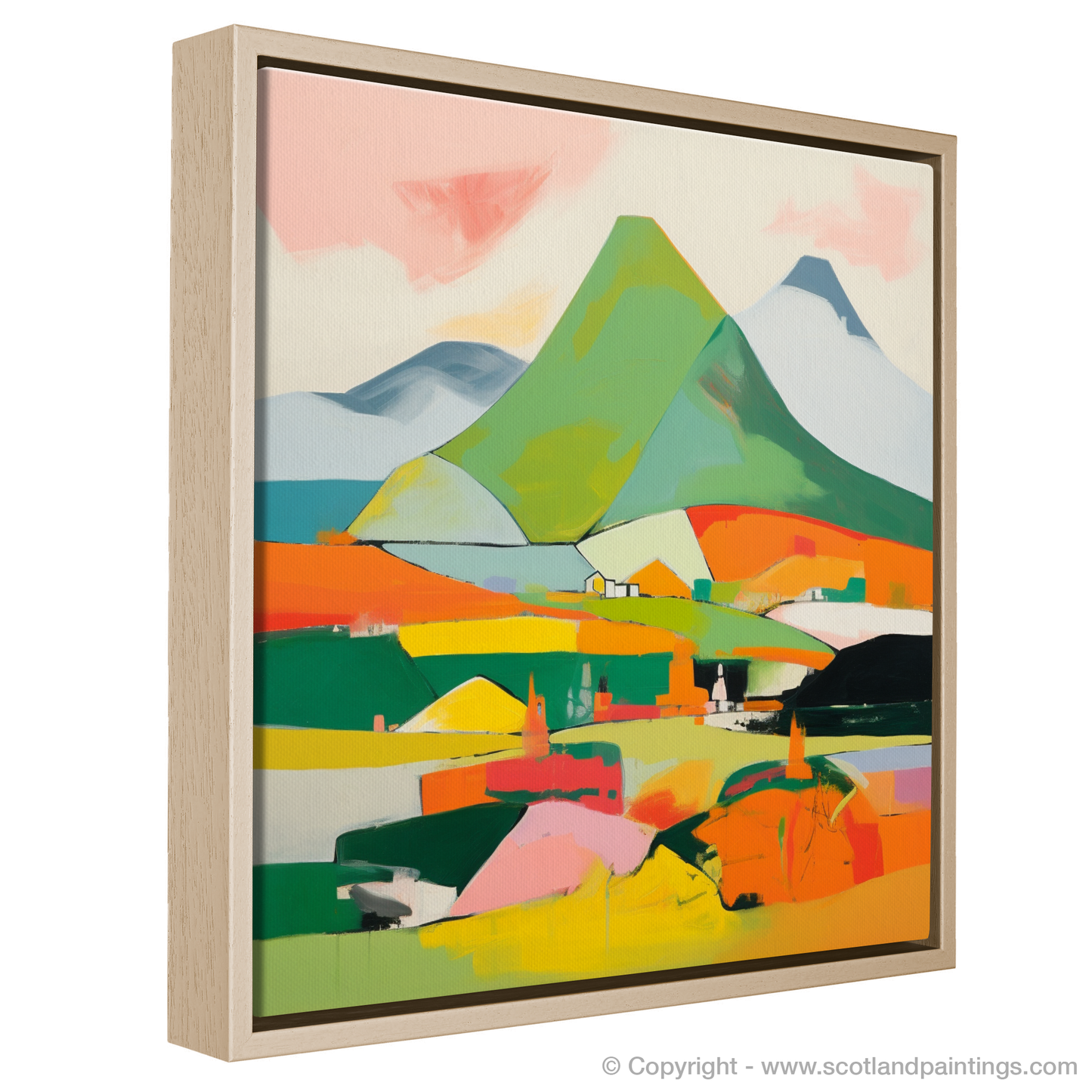 Painting and Art Print of Creag Leacach. Vibrant Highlands: An Abstract Ode to Creag Leacach.