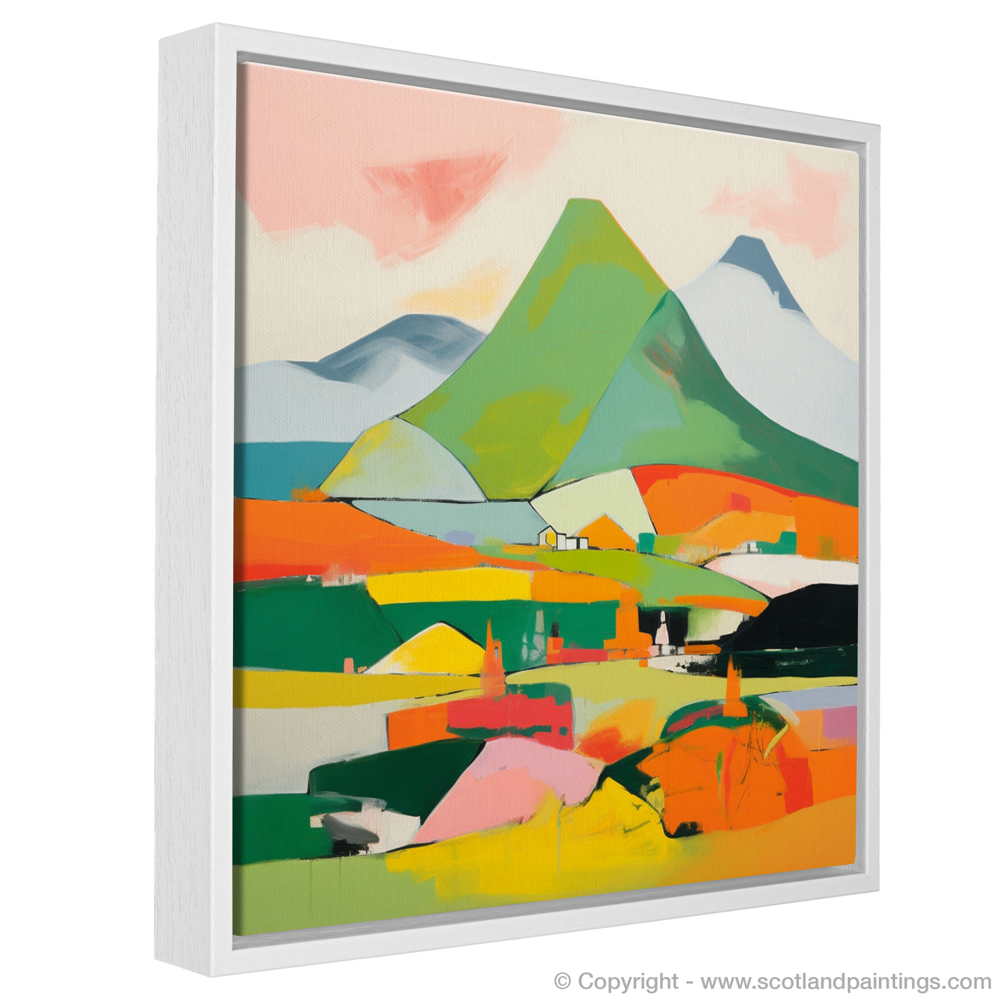 Painting and Art Print of Creag Leacach. Vibrant Highlands: An Abstract Ode to Creag Leacach.