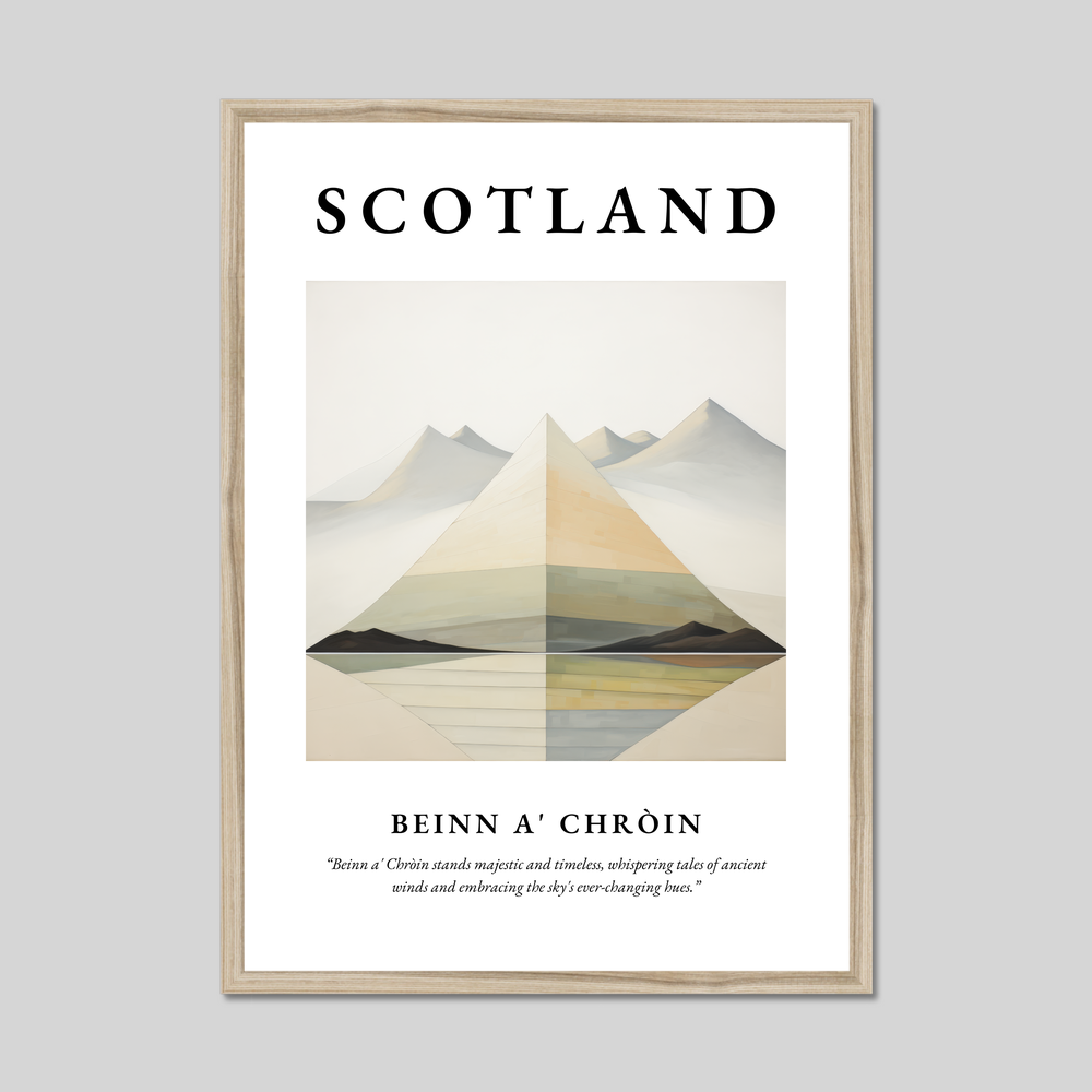 Poster in a natural frame with the word Scotland