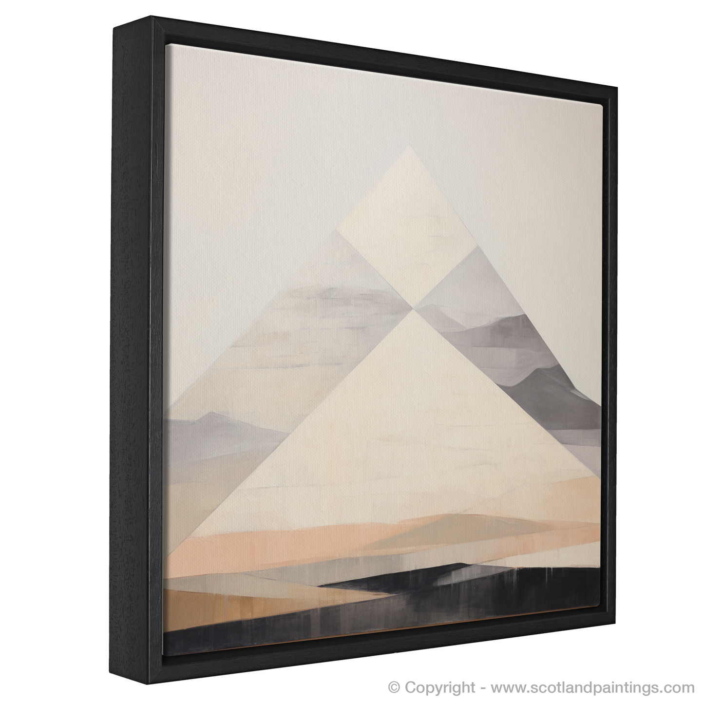 Painting and Art Print of Beinn a' Chròin entitled "Abstract Beinn a' Chròin: Geometric Highland Majesty".