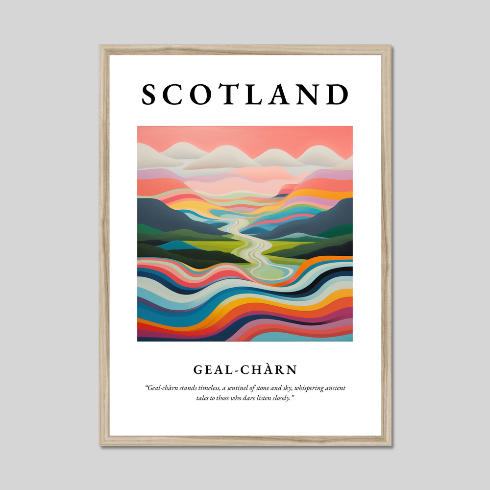 Poster in a natural frame with the word Scotland