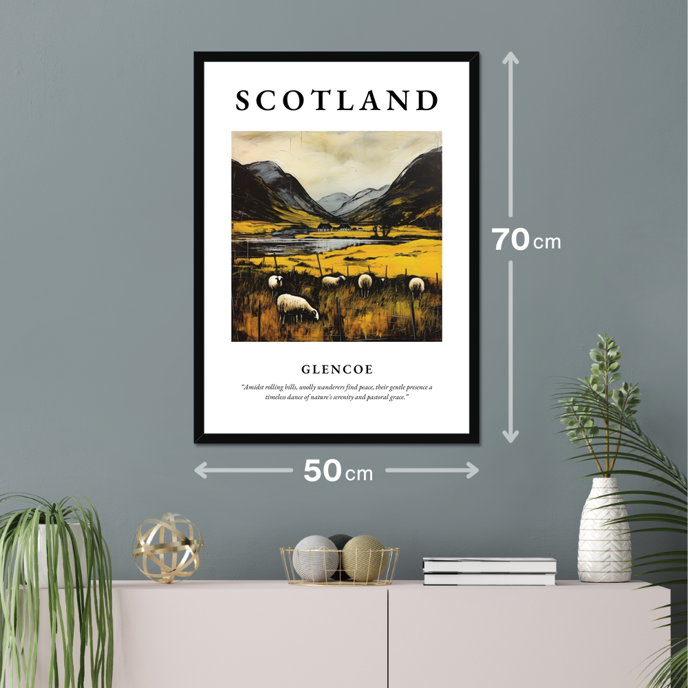 Poster of Glencoe hanging on a wall