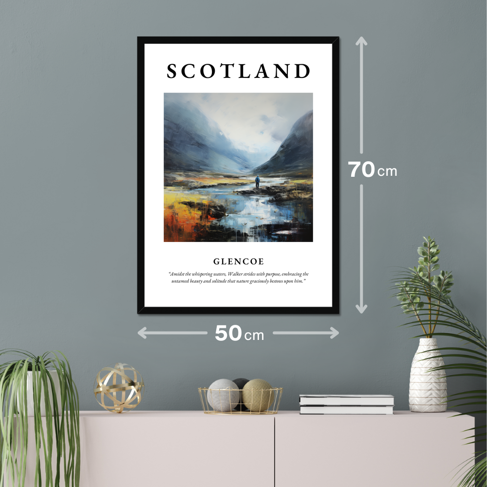 Poster of Glencoe hanging on a wall