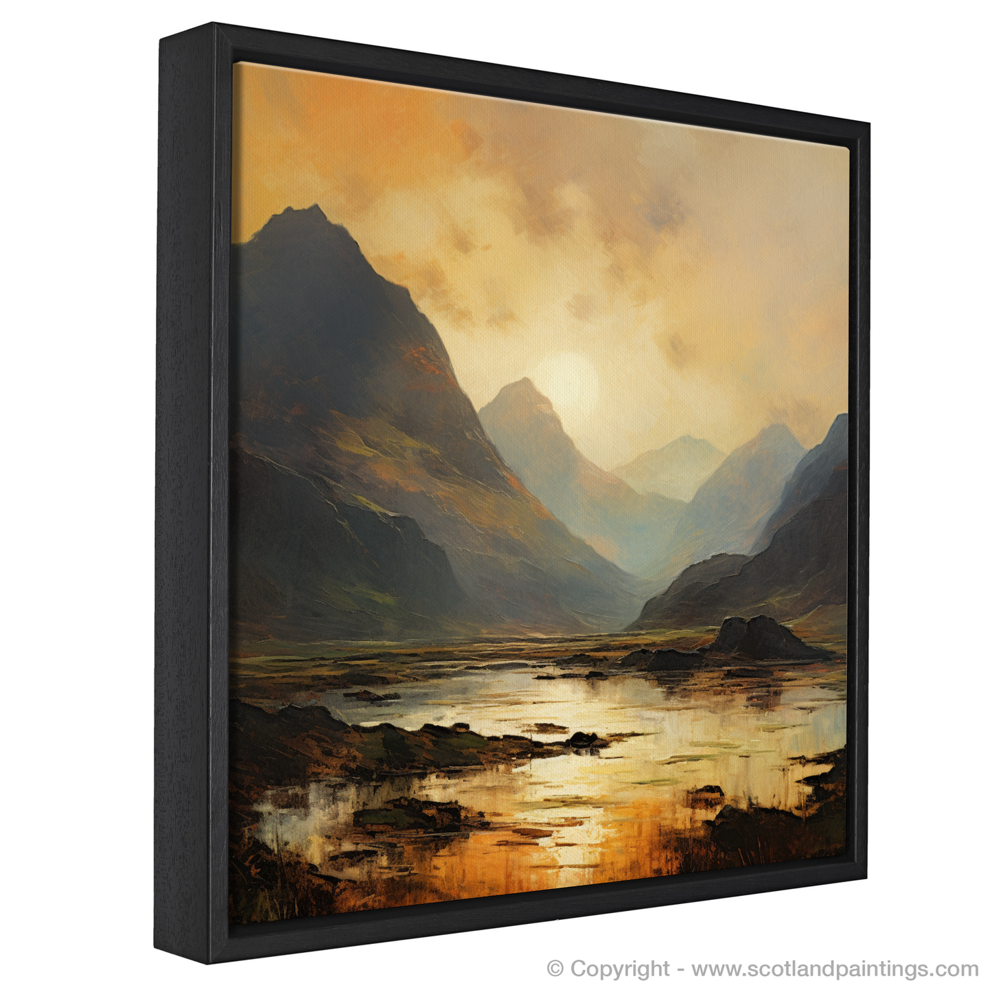 Twilight Tranquility: An Impressionist Homage to Glencoe's Peaks