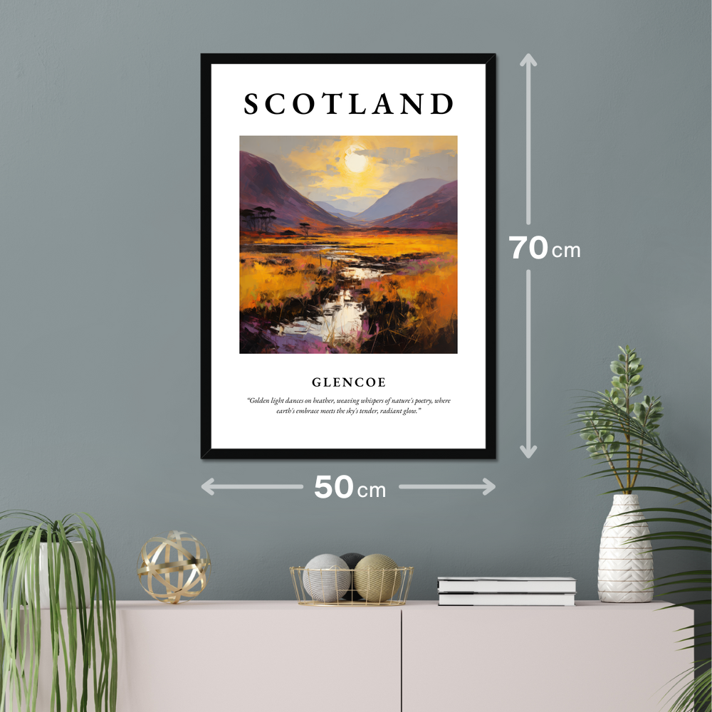 Poster of Glencoe hanging on a wall