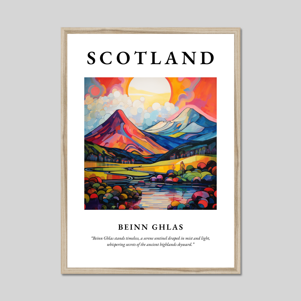 Poster in a natural frame with the word Scotland