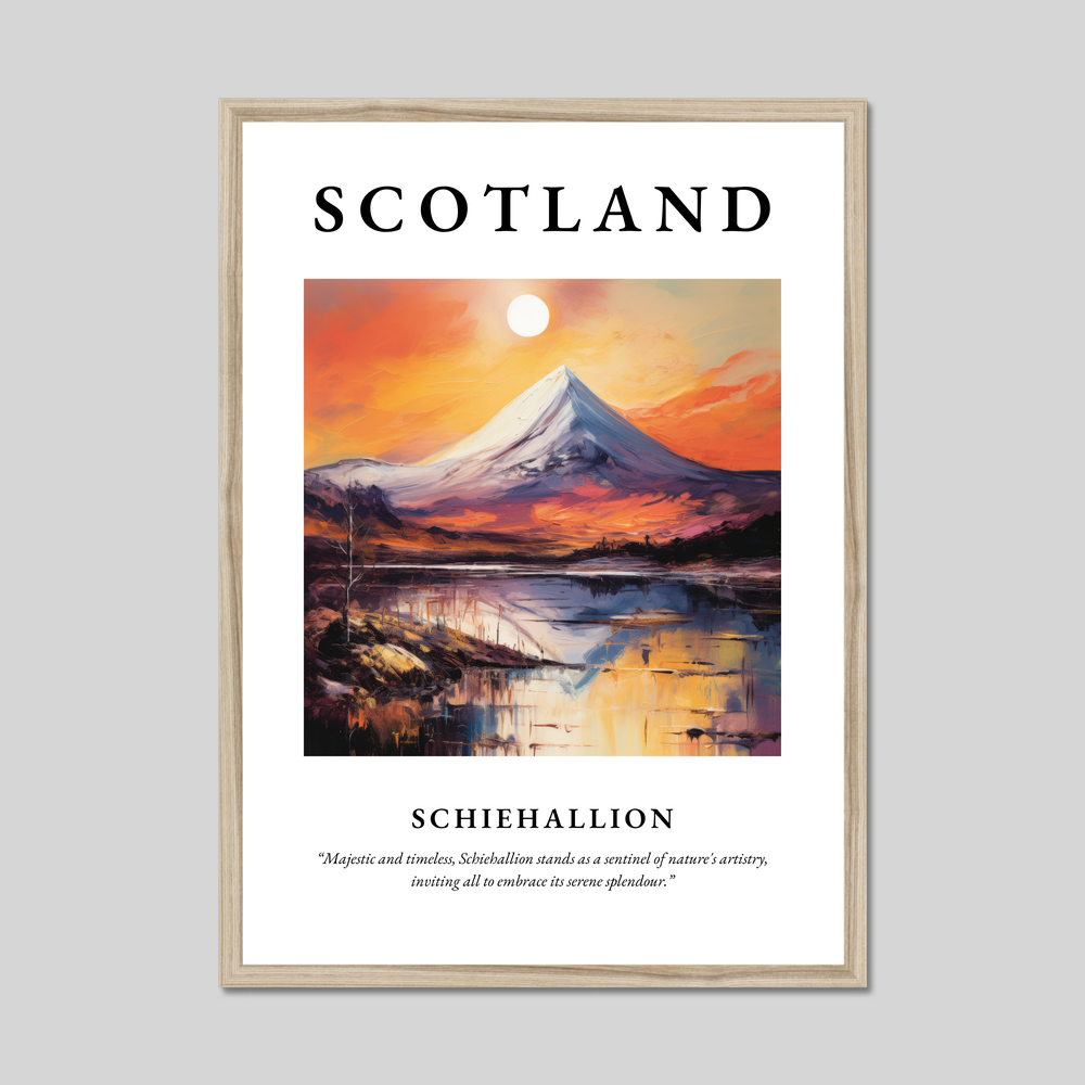 Poster in a natural frame with the word Scotland