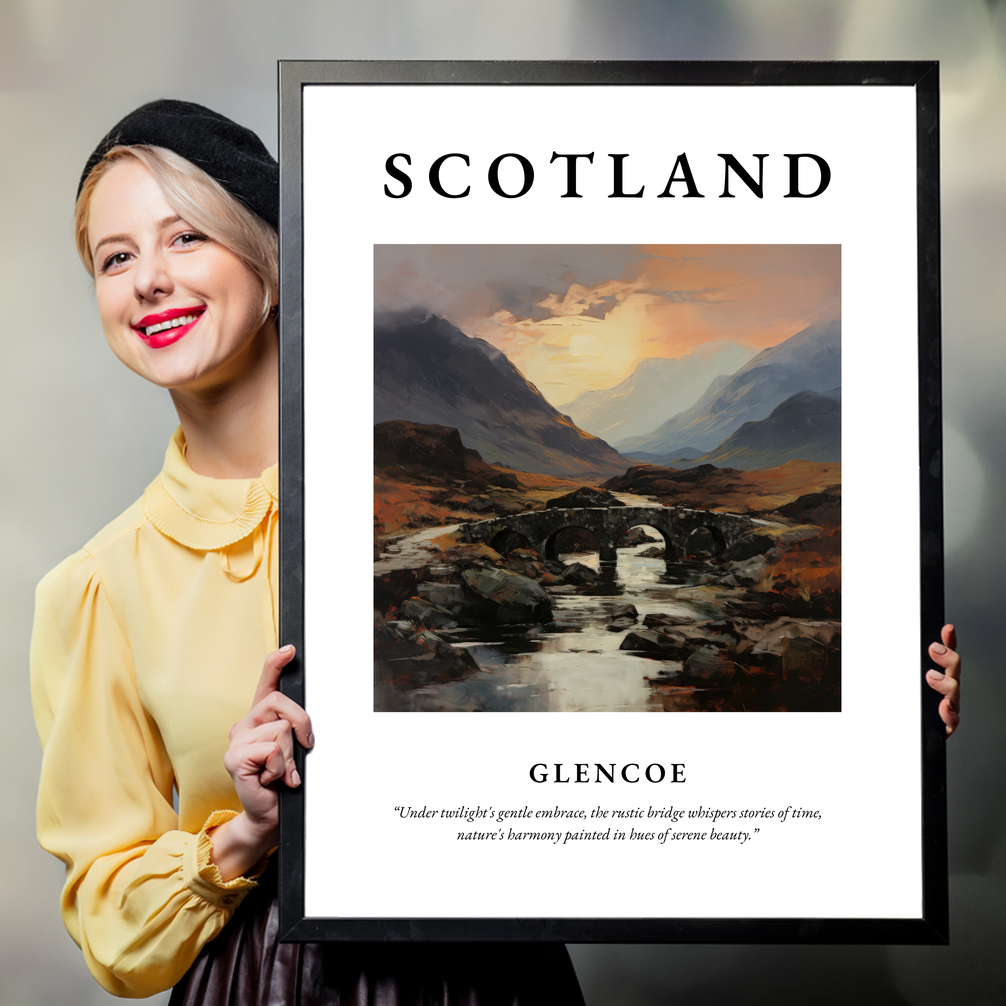 Person holding a poster of Glencoe