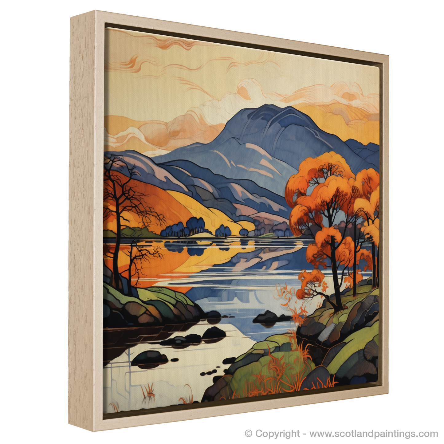 Enchanted Sunset over Ben Vorlich: An Art Nouveau Tribute