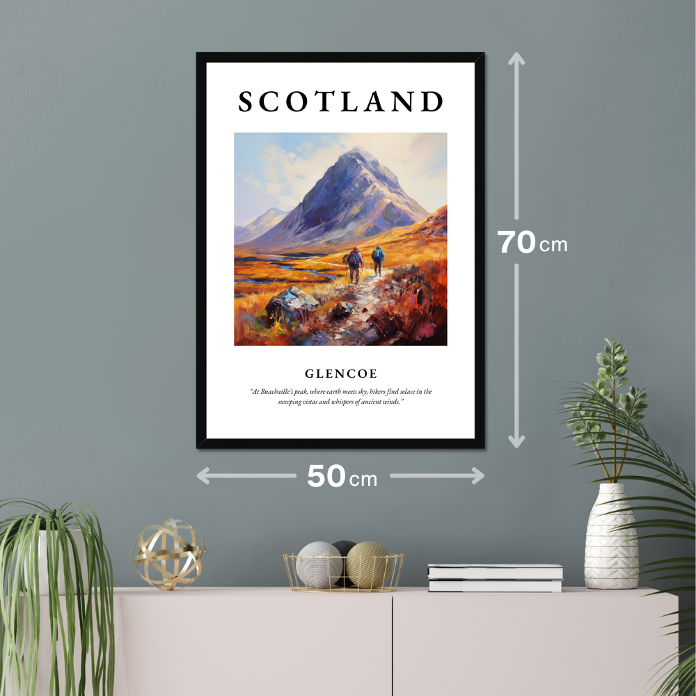 Poster of Glencoe hanging on a wall