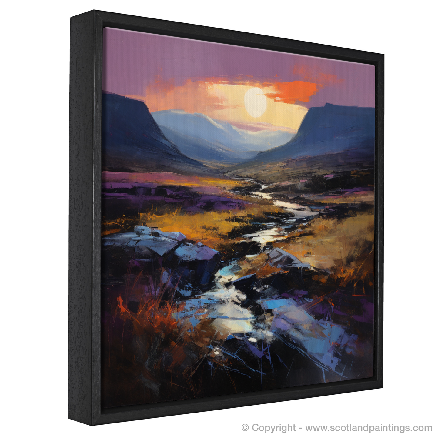 Twilight Tapestry: An Abstract Ode to Glencoe's Crowberry Dusk