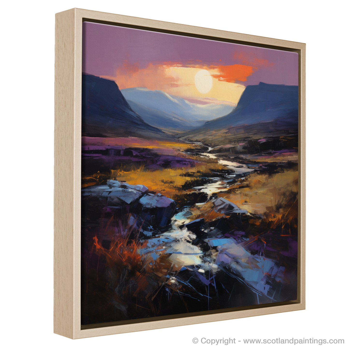 Twilight Tapestry: An Abstract Ode to Glencoe's Crowberry Dusk