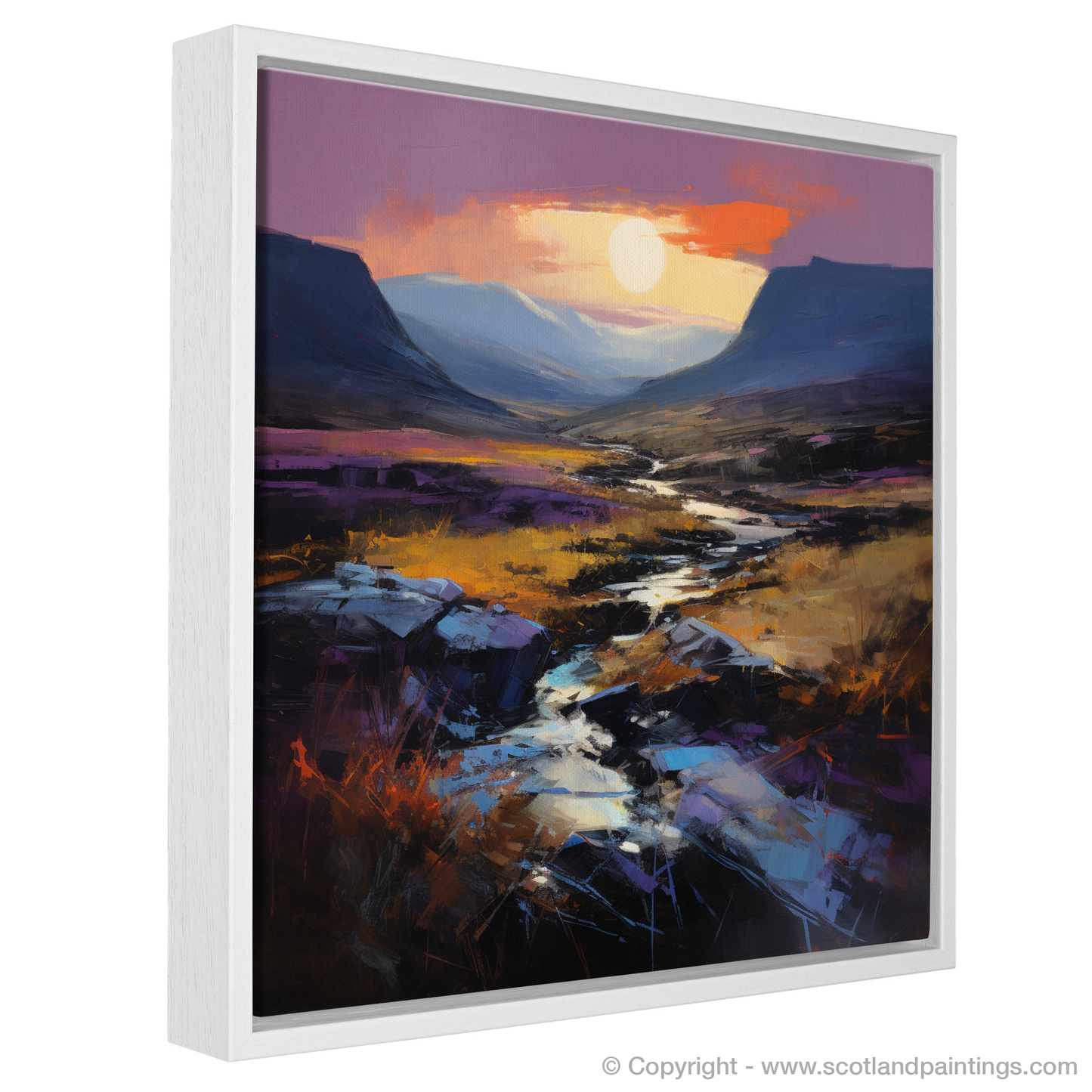 Twilight Tapestry: An Abstract Ode to Glencoe's Crowberry Dusk