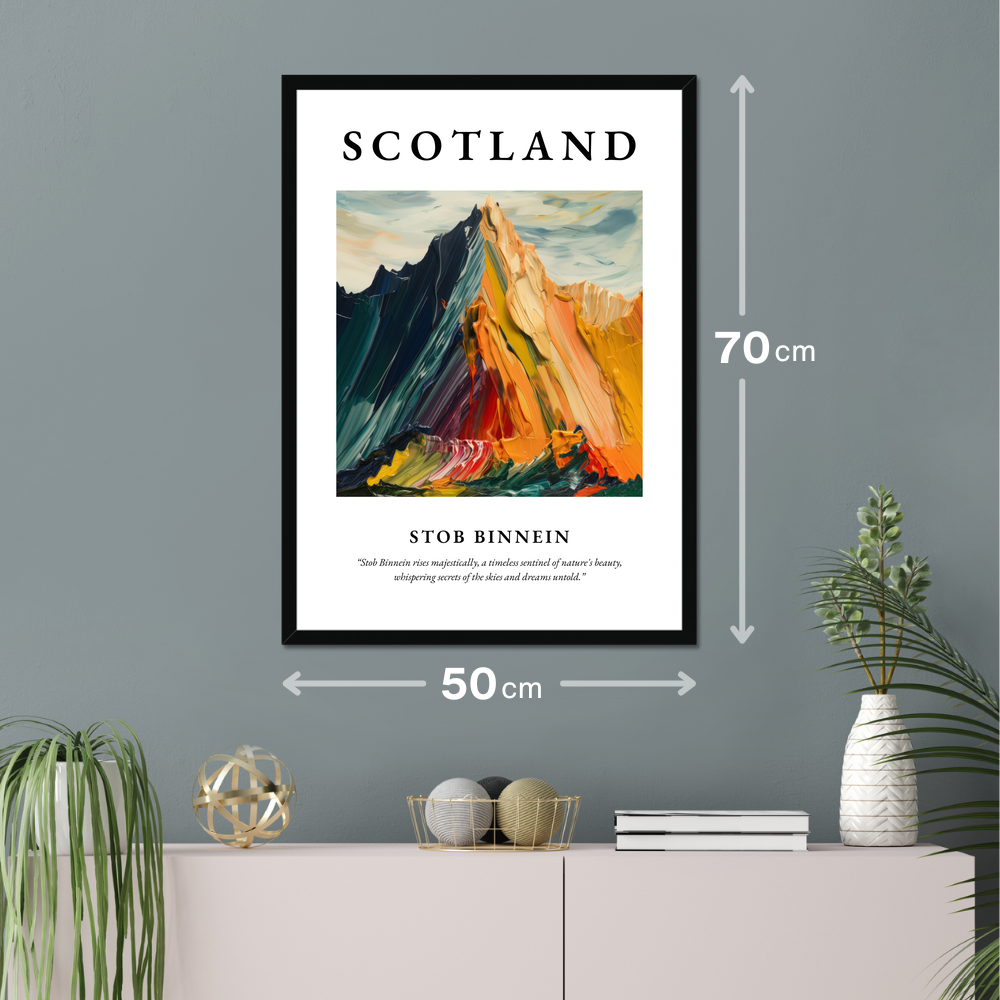 Poster of Stob Binnein hanging on a wall