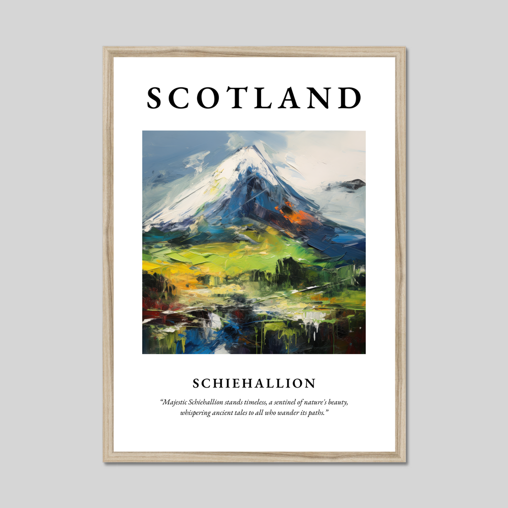 Poster in a natural frame with the word Scotland