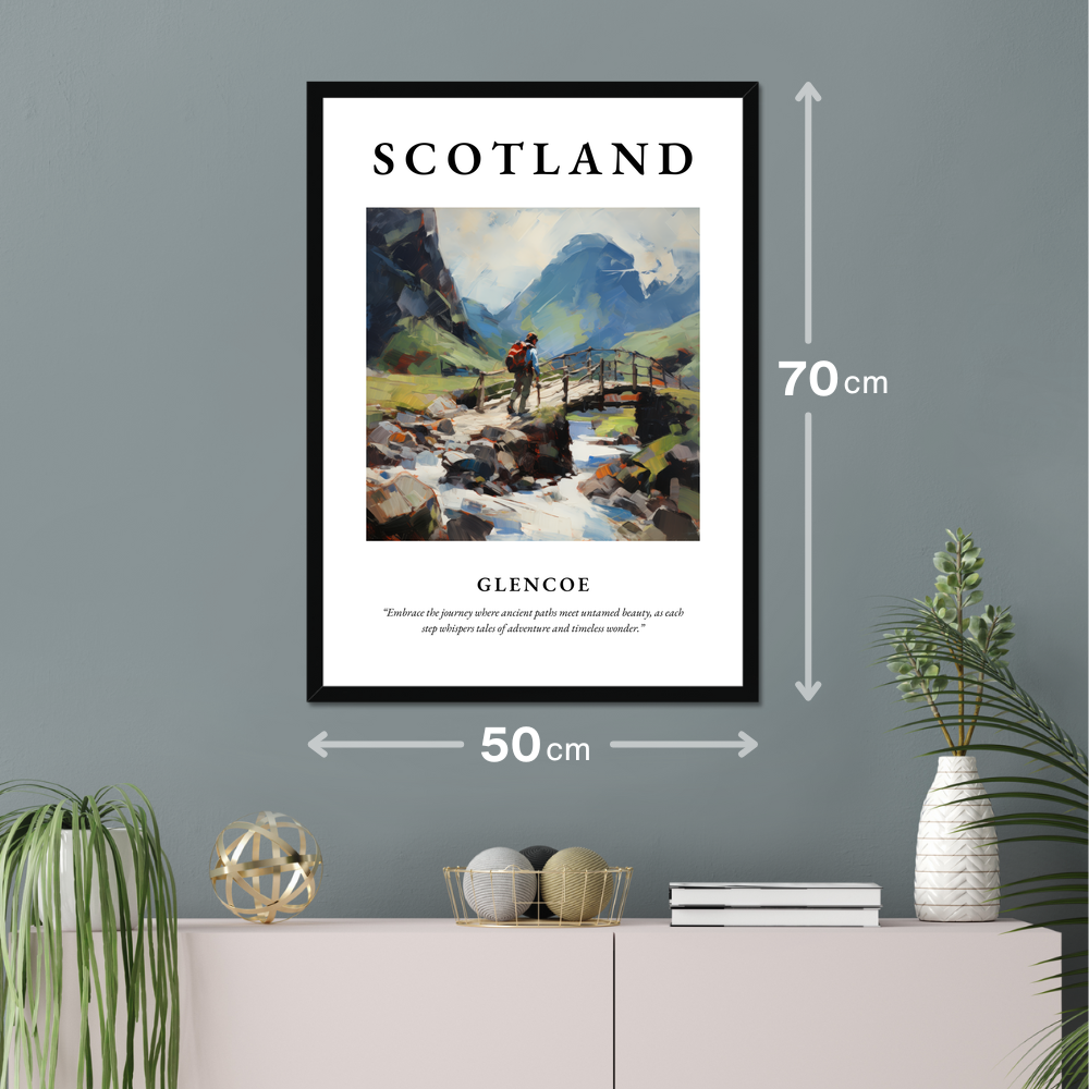 Poster of Glencoe hanging on a wall