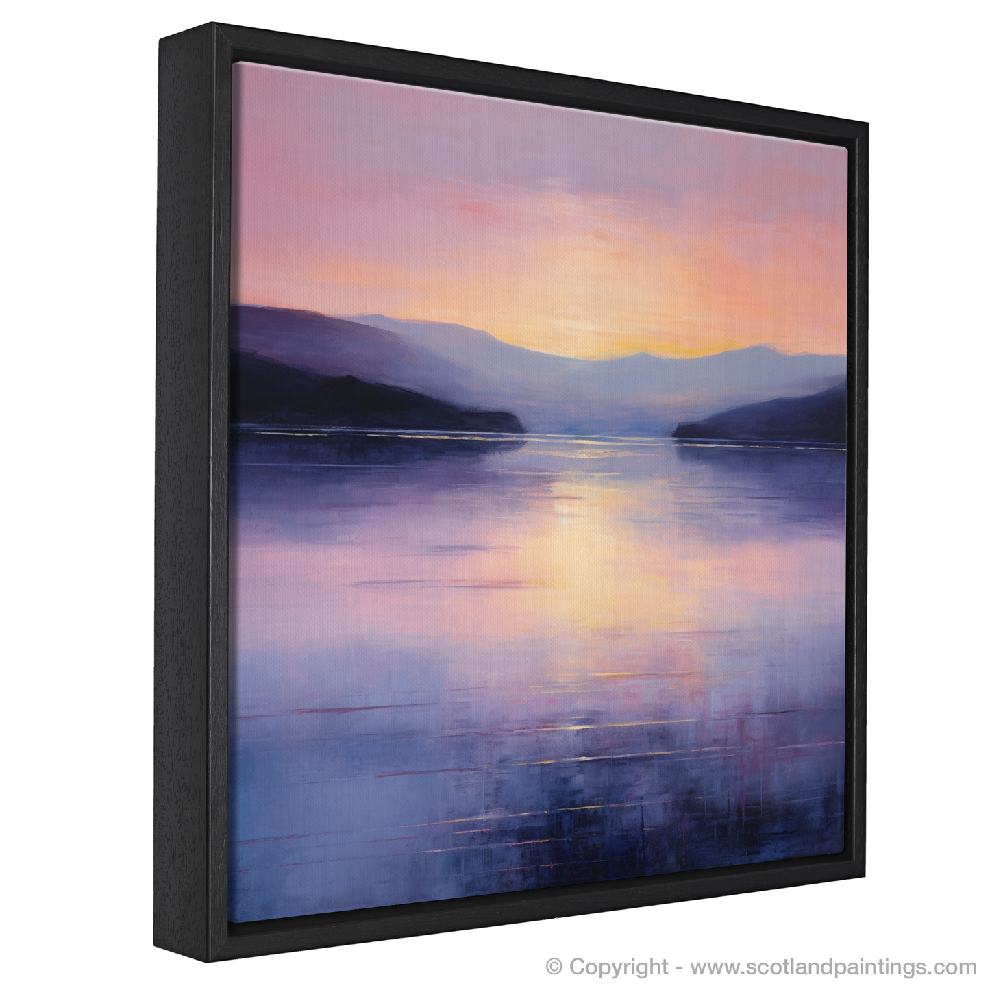 Painting and Art Print of Twilight reflections on Loch Lomond. Twilight Reflections on Loch Lomond.