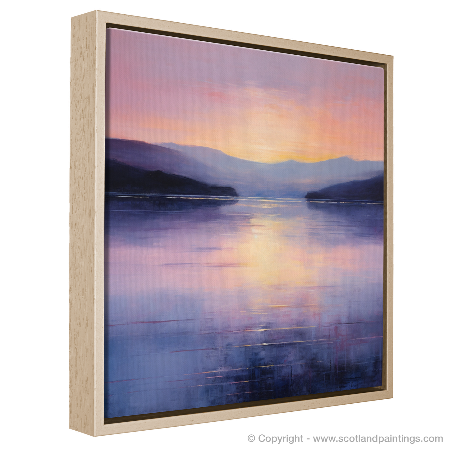 Painting and Art Print of Twilight reflections on Loch Lomond. Twilight Reflections on Loch Lomond.