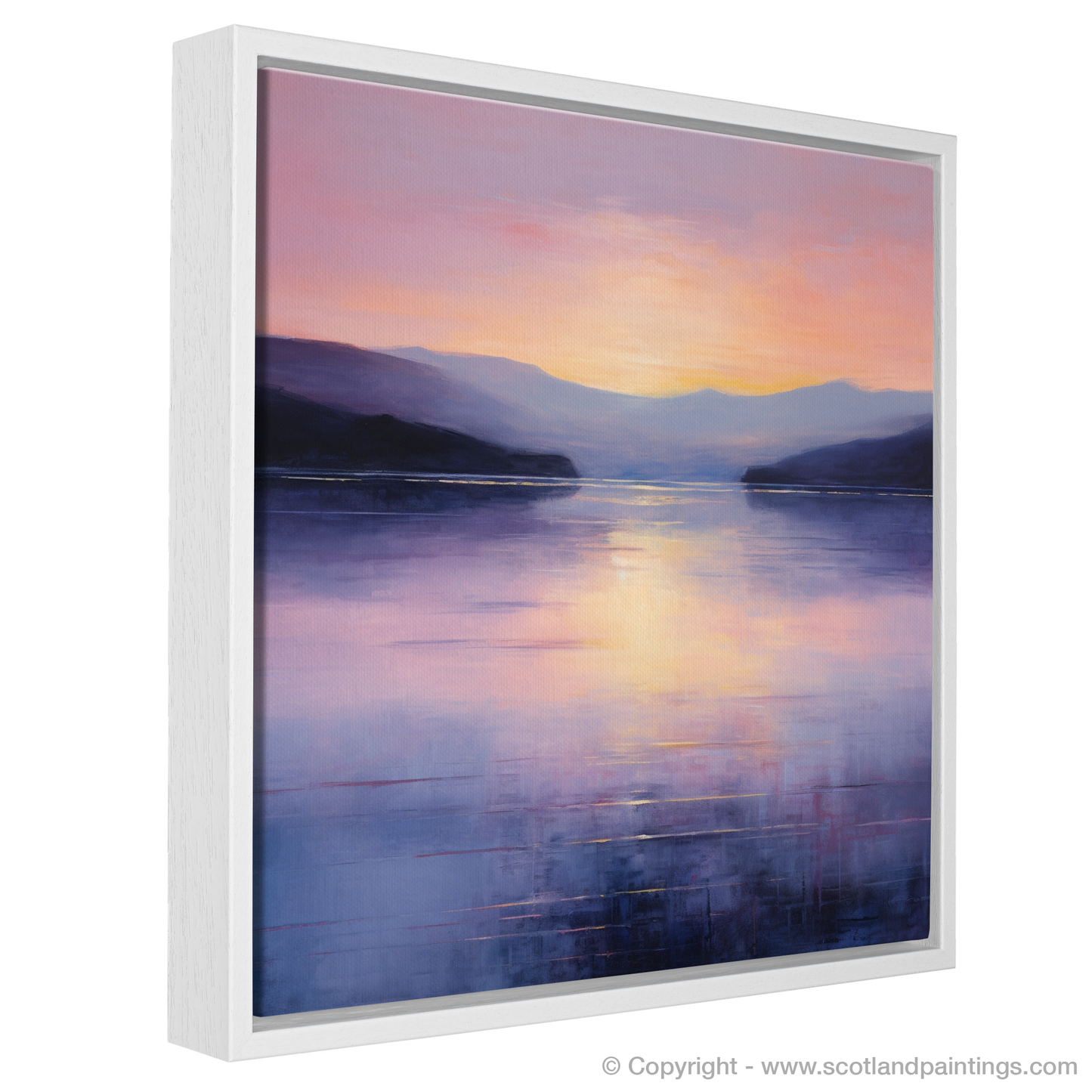 Painting and Art Print of Twilight reflections on Loch Lomond. Twilight Reflections on Loch Lomond.