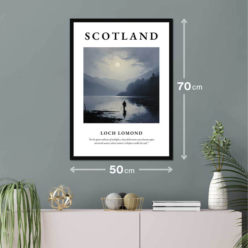 Poster of Loch Lomond hanging on a wall