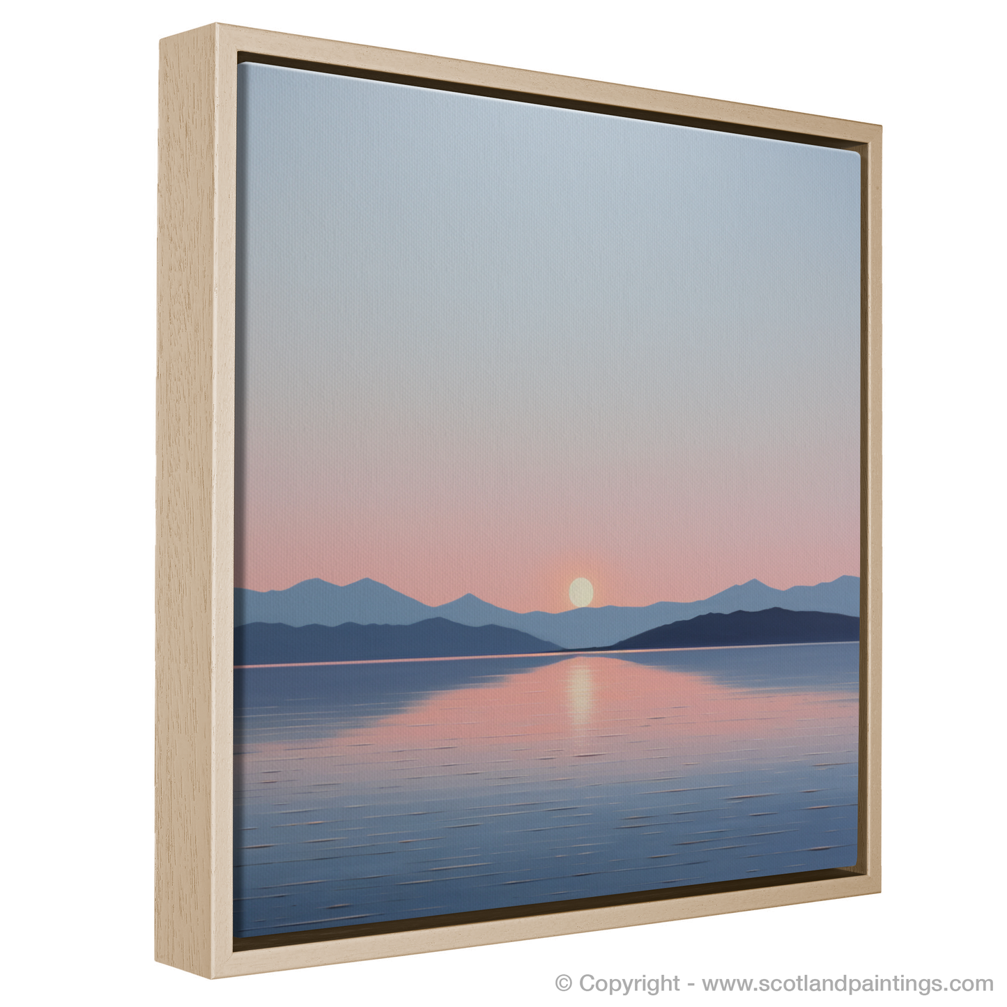 Painting and Art Print of Dusk on Loch Lomond entitled "Twilight Serenity on Loch Lomond".