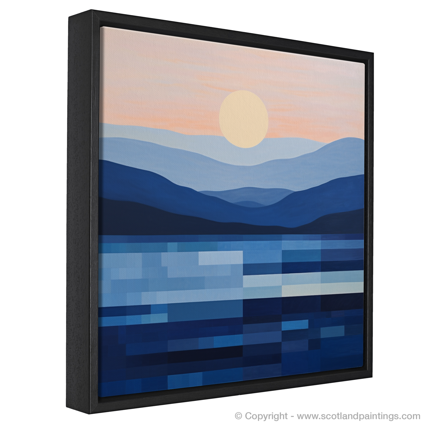 Painting and Art Print of Dusk on Loch Lomond entitled "Dusk Serenity at Loch Lomond".