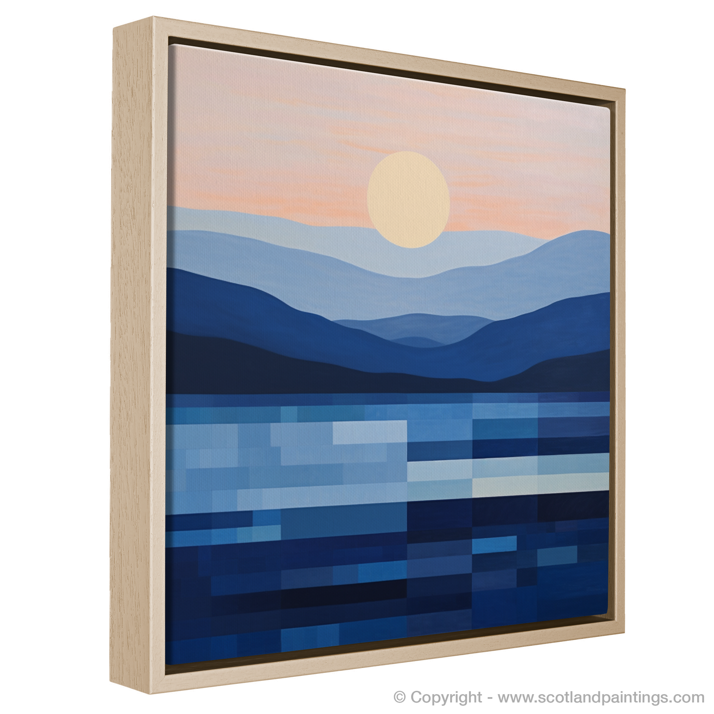 Painting and Art Print of Dusk on Loch Lomond entitled "Dusk Serenity at Loch Lomond".