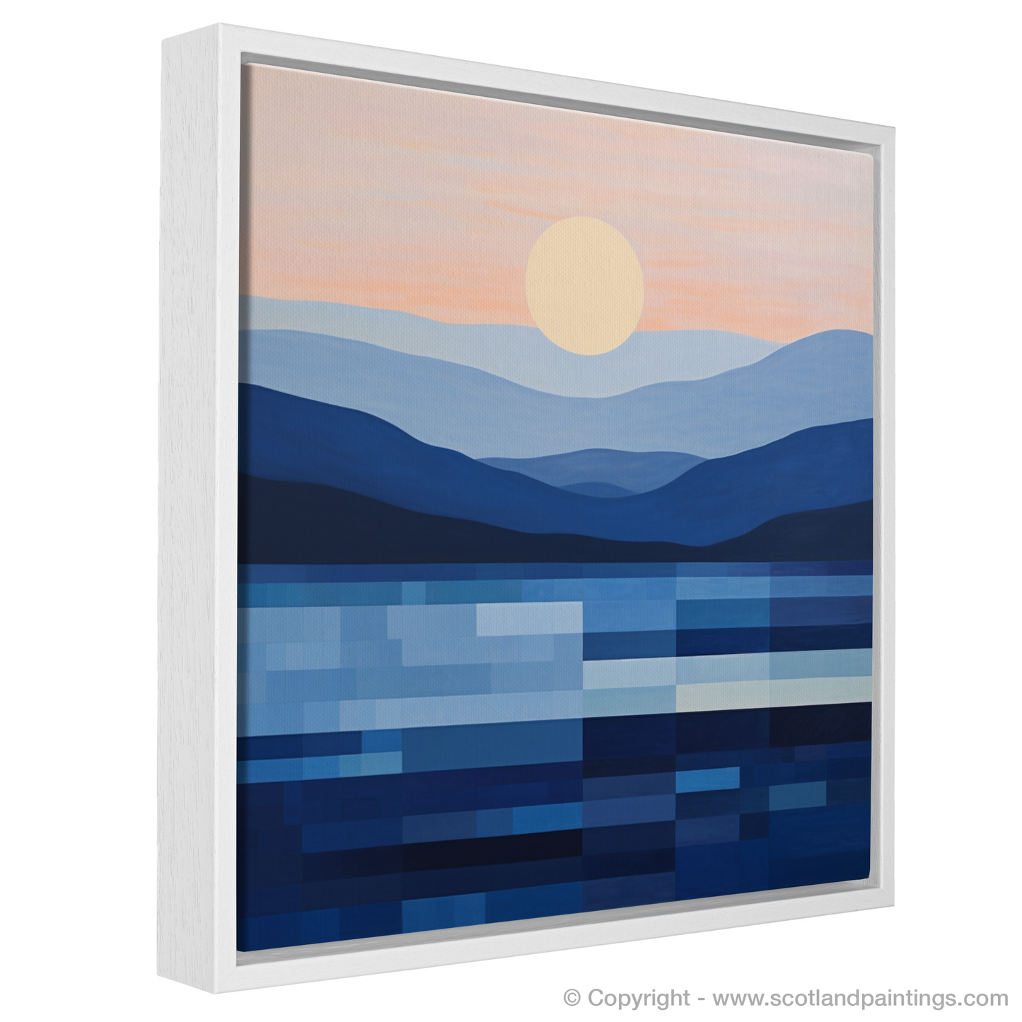 Painting and Art Print of Dusk on Loch Lomond entitled "Dusk Serenity at Loch Lomond".