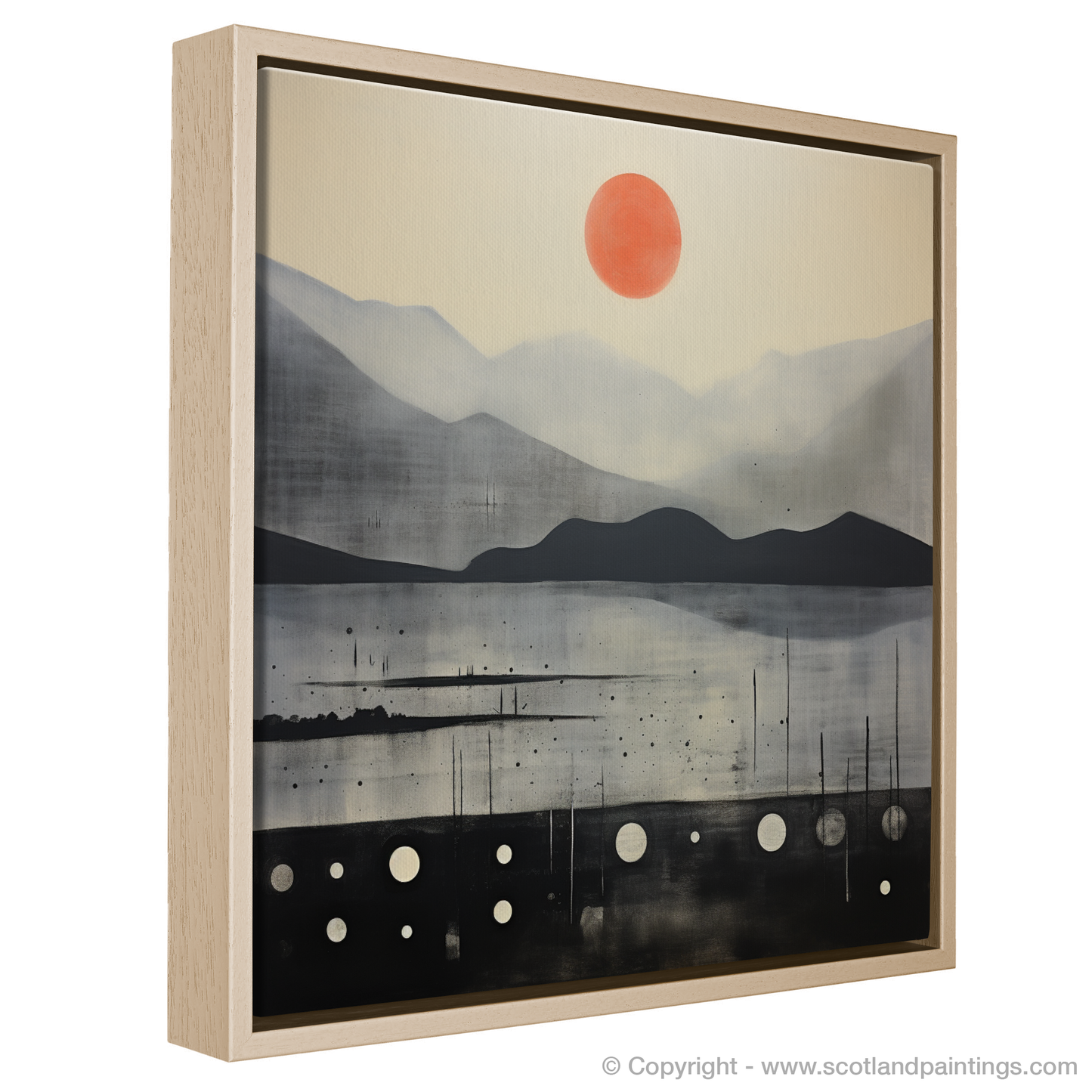 Painting and Art Print of Misty morning on Loch Lomond. Misty Morning Majesty on Loch Lomond.