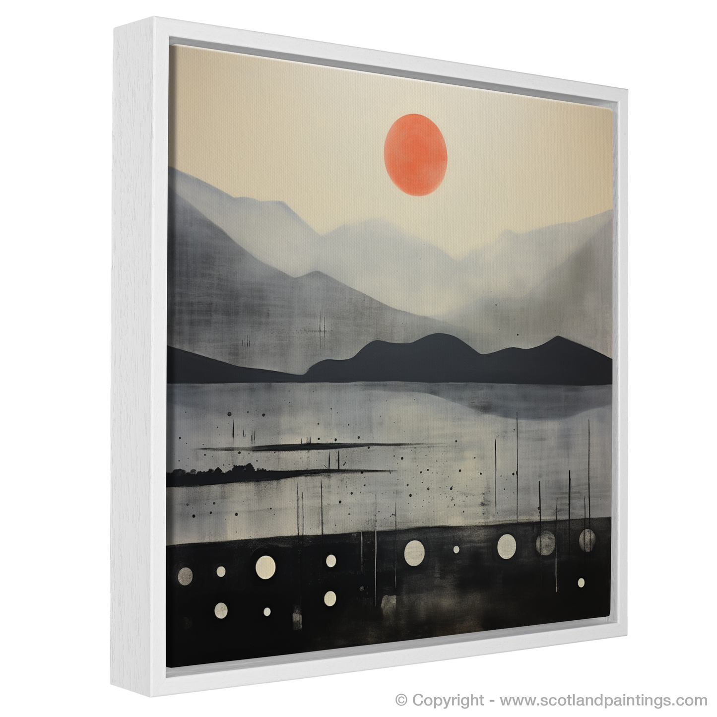 Painting and Art Print of Misty morning on Loch Lomond. Misty Morning Majesty on Loch Lomond.