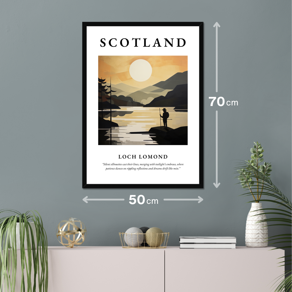 Poster of Loch Lomond hanging on a wall