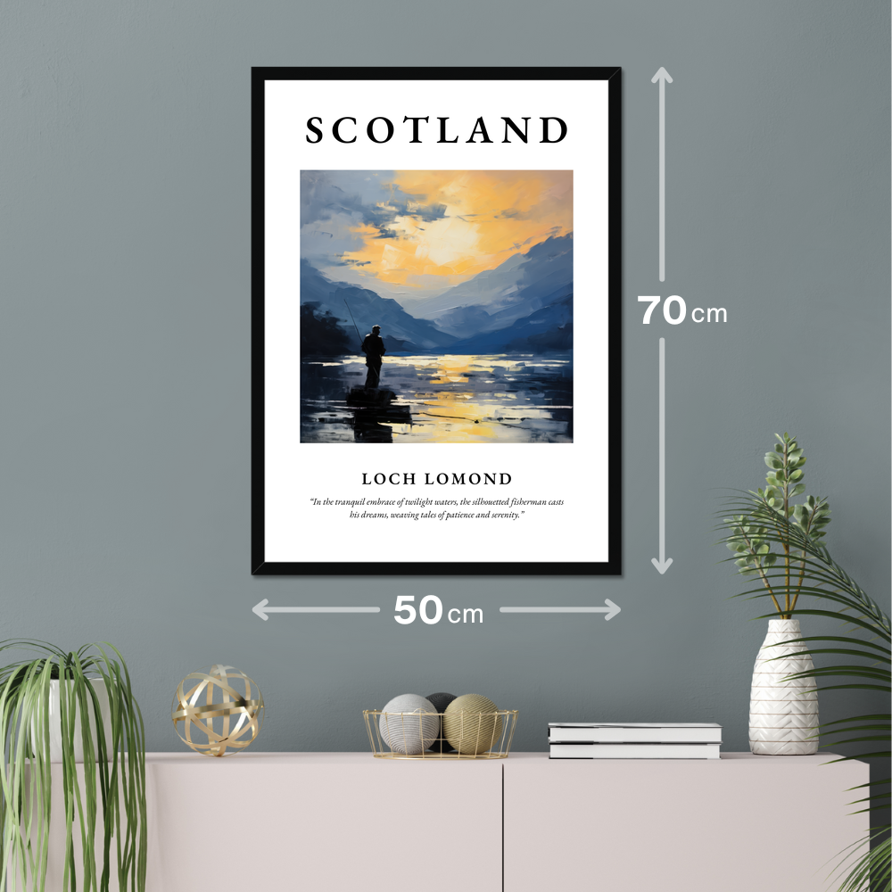 Poster of Loch Lomond hanging on a wall