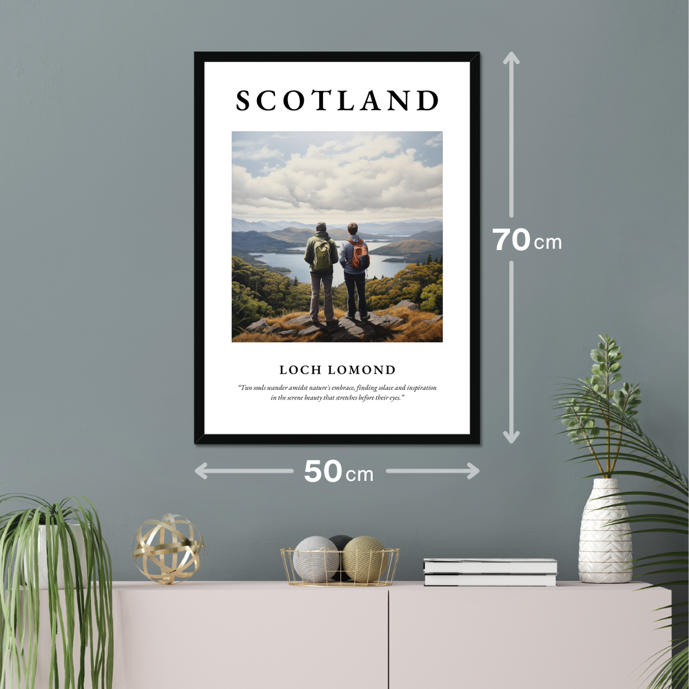 Poster of Loch Lomond hanging on a wall