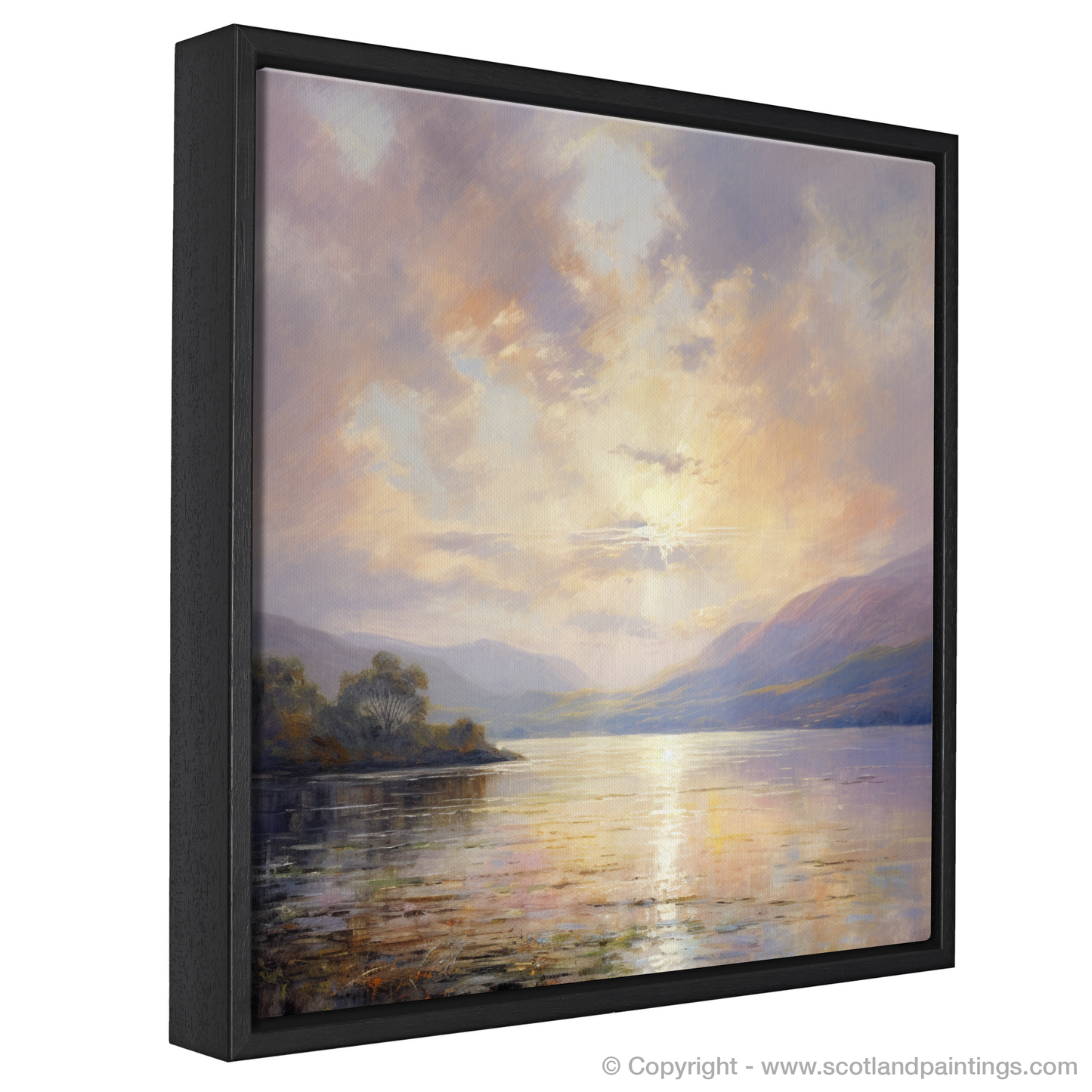 Painting and Art Print of Crepuscular rays above Loch Lomond entitled "Crepuscular Majesty over Loch Lomond".