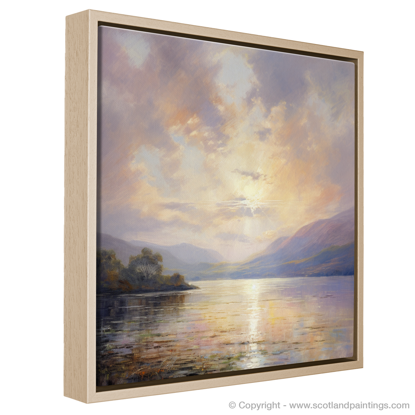 Painting and Art Print of Crepuscular rays above Loch Lomond entitled "Crepuscular Majesty over Loch Lomond".