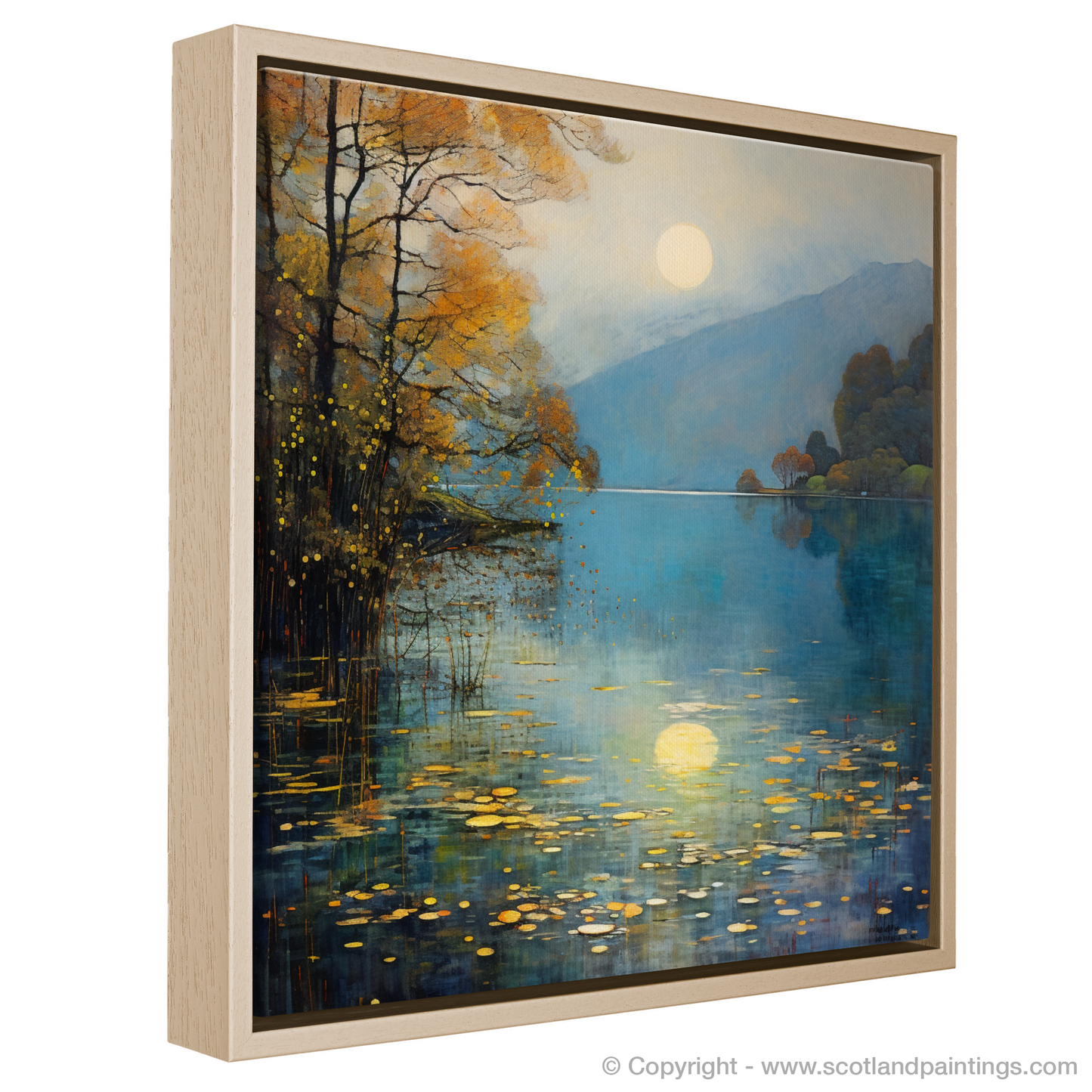 Painting and Art Print of Misty morning on Loch Lomond entitled "Misty Morning Majesty on Loch Lomond".