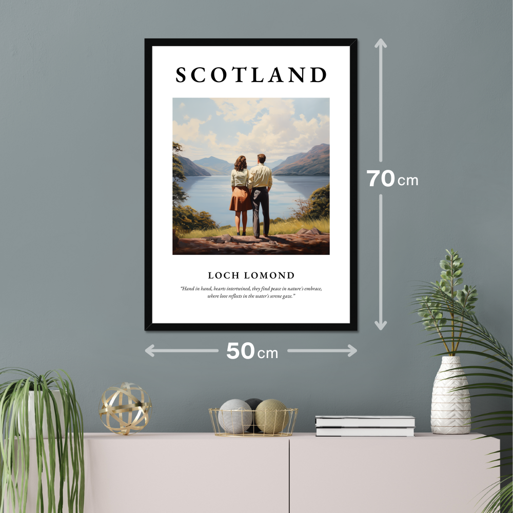 Poster of Loch Lomond hanging on a wall