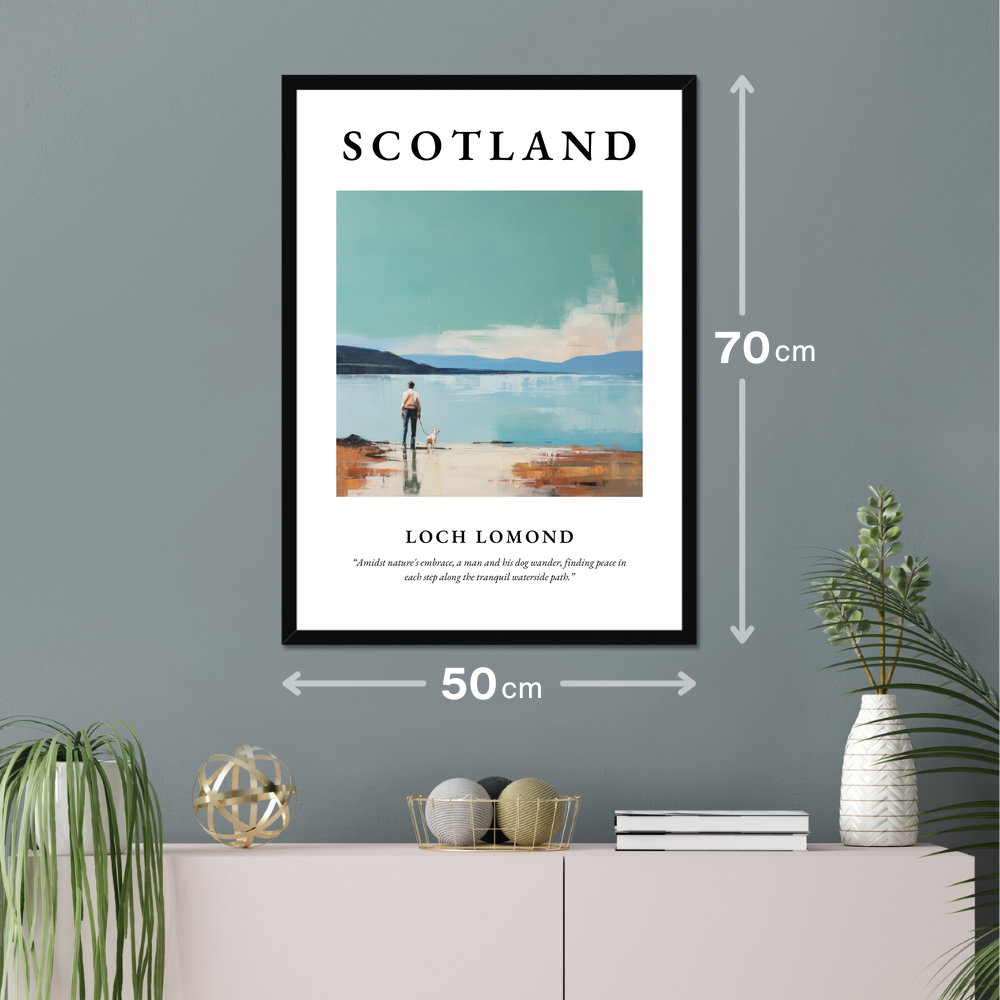 Poster of Loch Lomond hanging on a wall