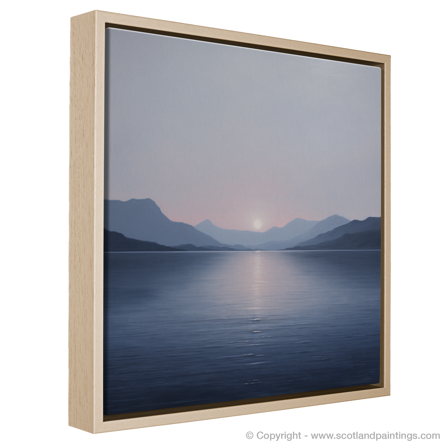 Painting and Art Print of Dusk on Loch Lomond entitled "Twilight Whisper: Dusk on Loch Lomond".