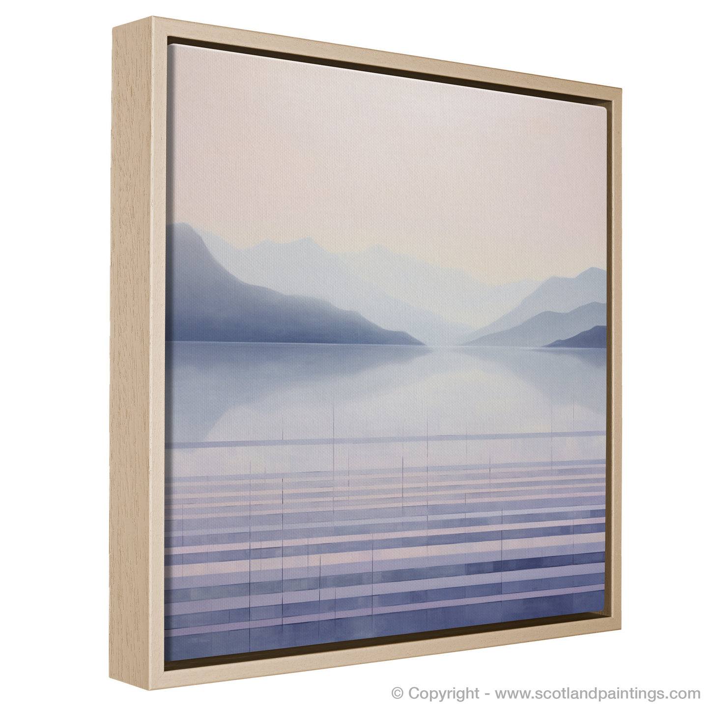 Painting and Art Print of Misty morning on Loch Lomond. Misty Morning Serenity on Loch Lomond.