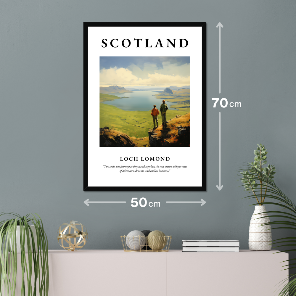 Poster of Loch Lomond hanging on a wall